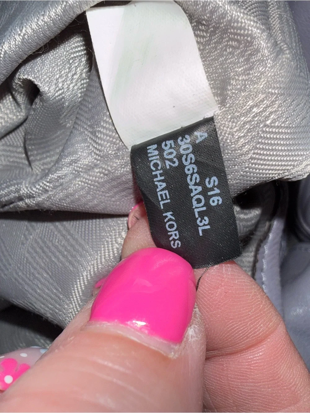 Michael Kors lavender Leather Hobo bag with Gold Logo